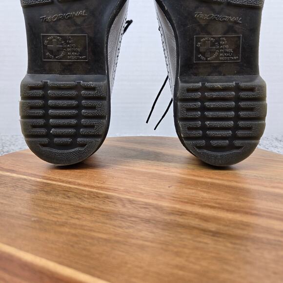 Dr. Martens Womens 8 3989 Metallic Silver Leather Brogue Long Wingtip Oxford - Picture 12 of 15